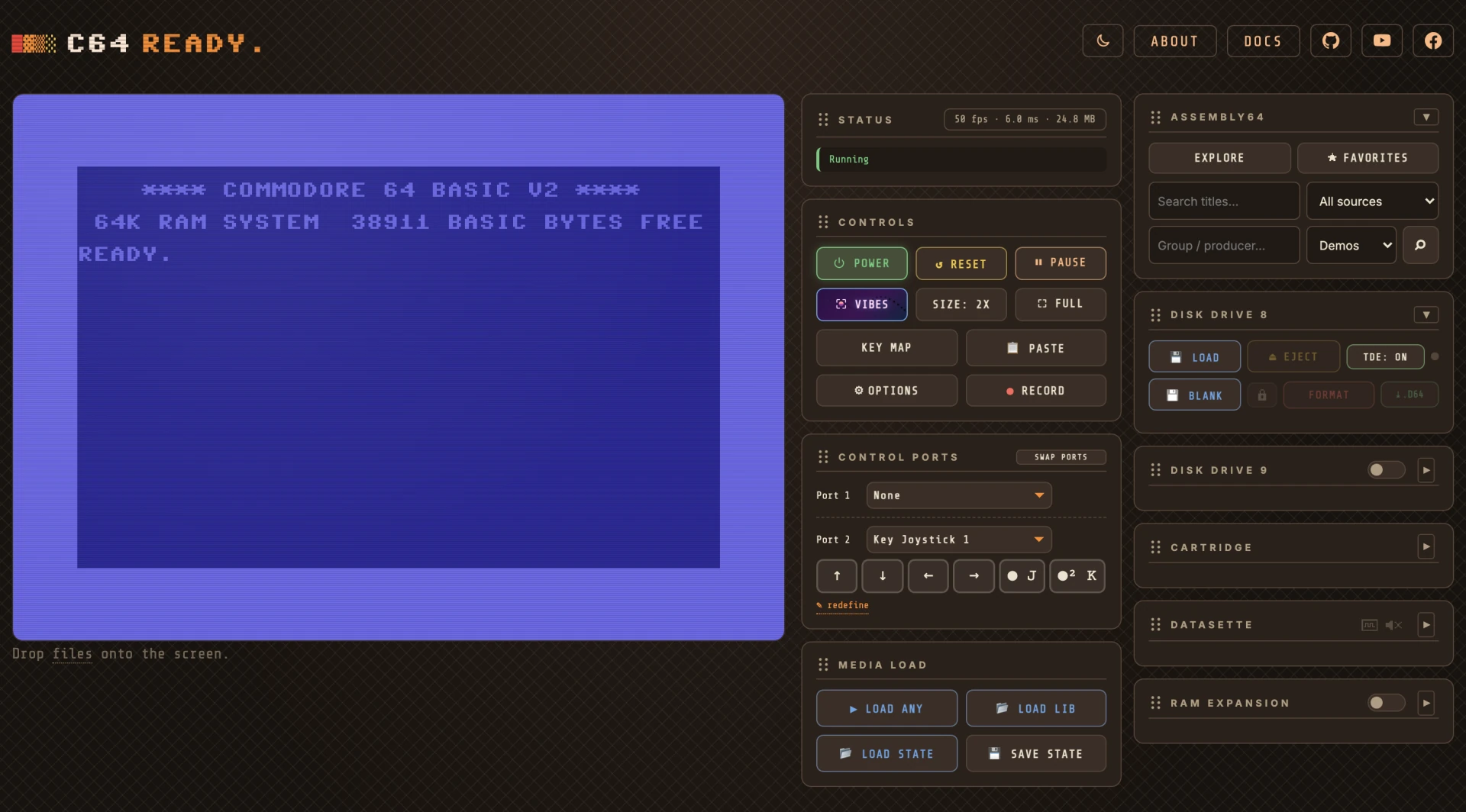 The interface in the Breadbin theme's dark mode: the brown keyboard with cream text.